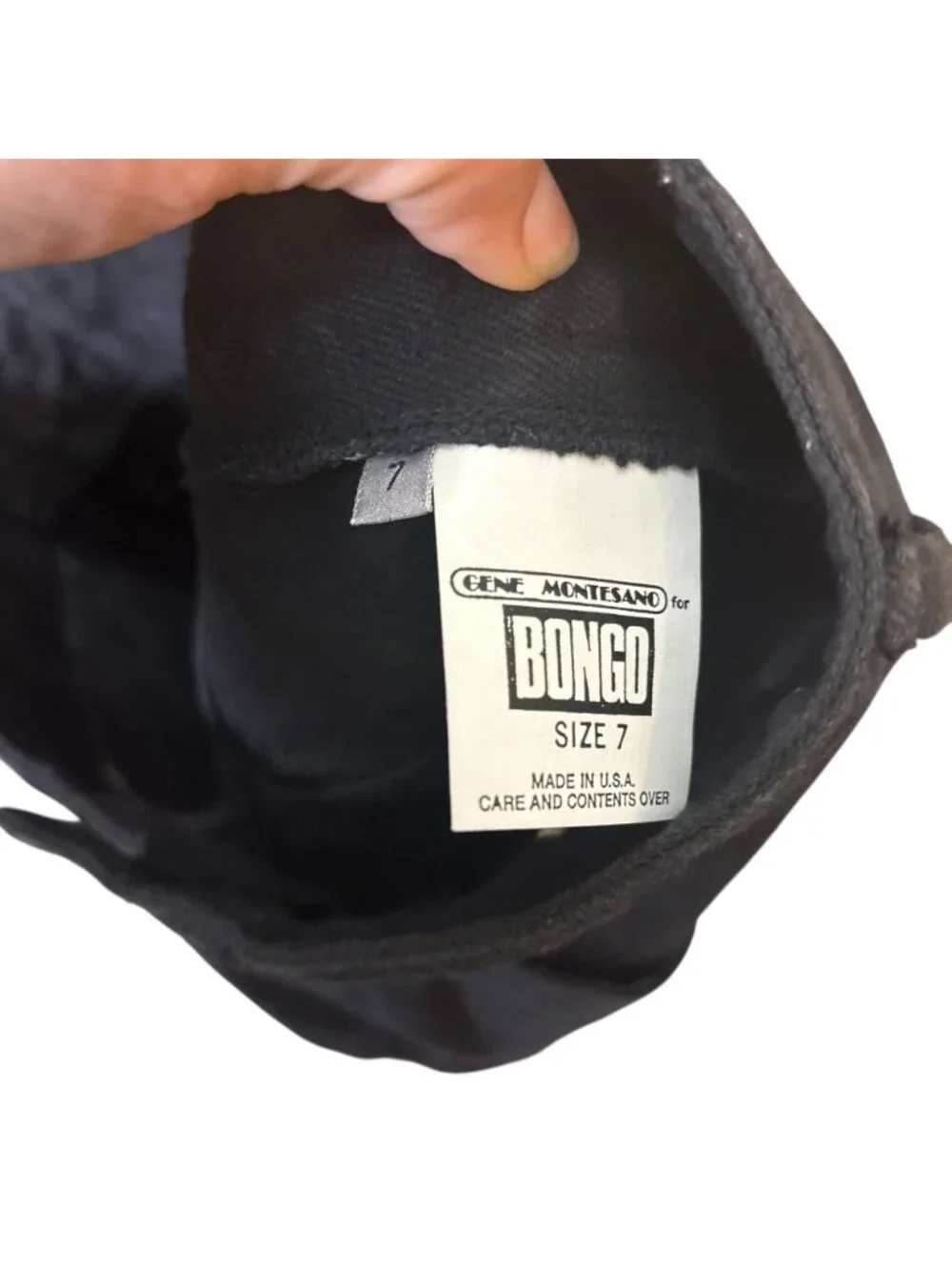 Vintage 90s BONGO Black Denim Mini Skirt 7